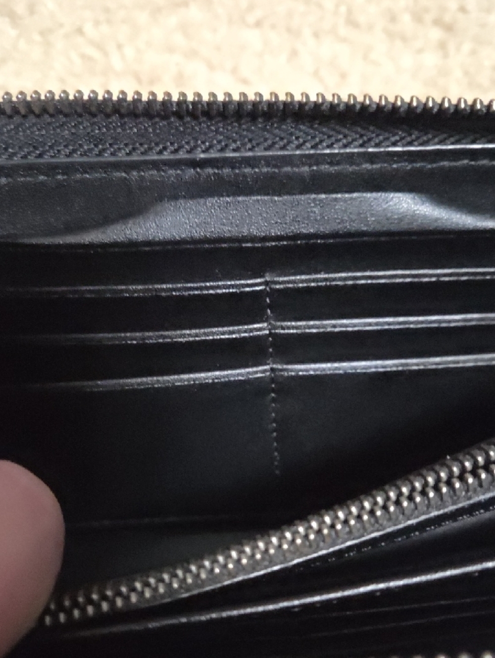 Coach Black Pebbled Leather Zip Wallet - Picture 6 of 13